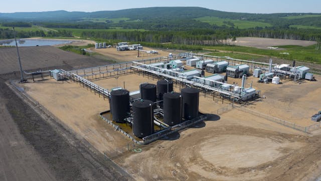 Aerial gas plant view